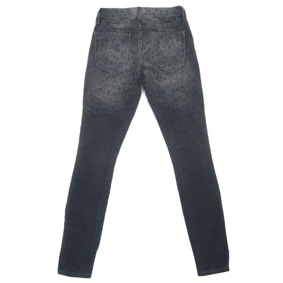 Current/Elliott The Ankle Skinny Corduroy Jeans in Black Leopard Sz 23 NWT $218 - Picture 5 of 9